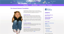 Desktop Screenshot of hannahgeneserfoundation.org